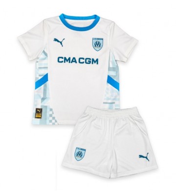 Olympique de Marseille Primera Equipación Niños 2024-25 Manga Corta (+ Pantalones cortos)